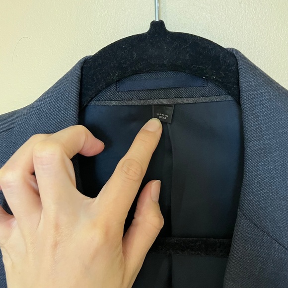 J Crew Ludlow Tollegno 1900 Wool Sport Coat Blazer - Men's Size 38S - Blue - Picture 2 of 9